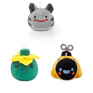 Slime Rancher 4" Mini Plush Tangle, Glitch Tabby & Drone Slime Bundle